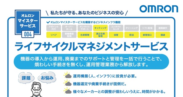 ライフサイクルマネジメントサービスに関する情報をまとめた資料です。